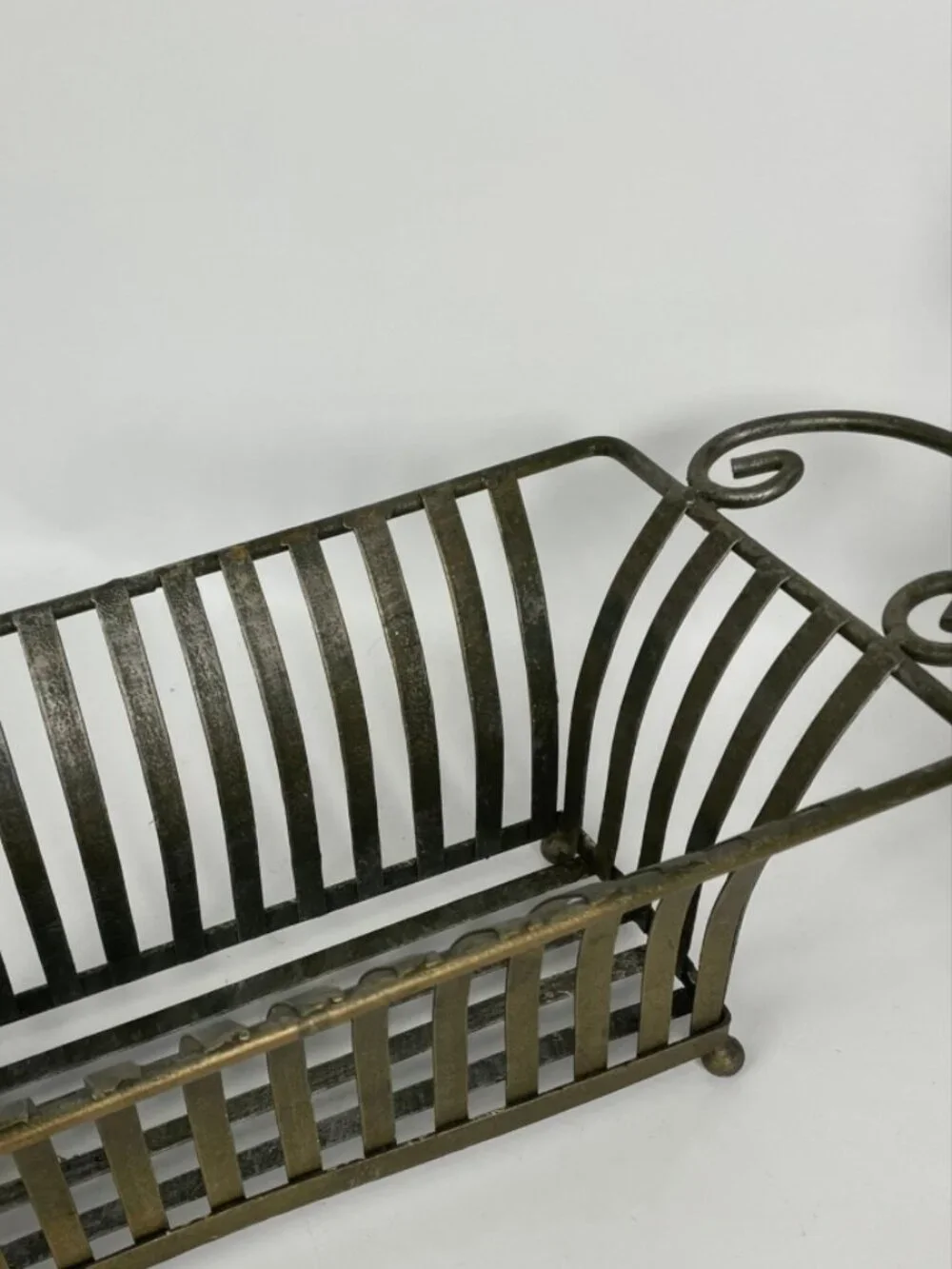 VTG Decorative Metal Basket Open Weave Rectangular Planter